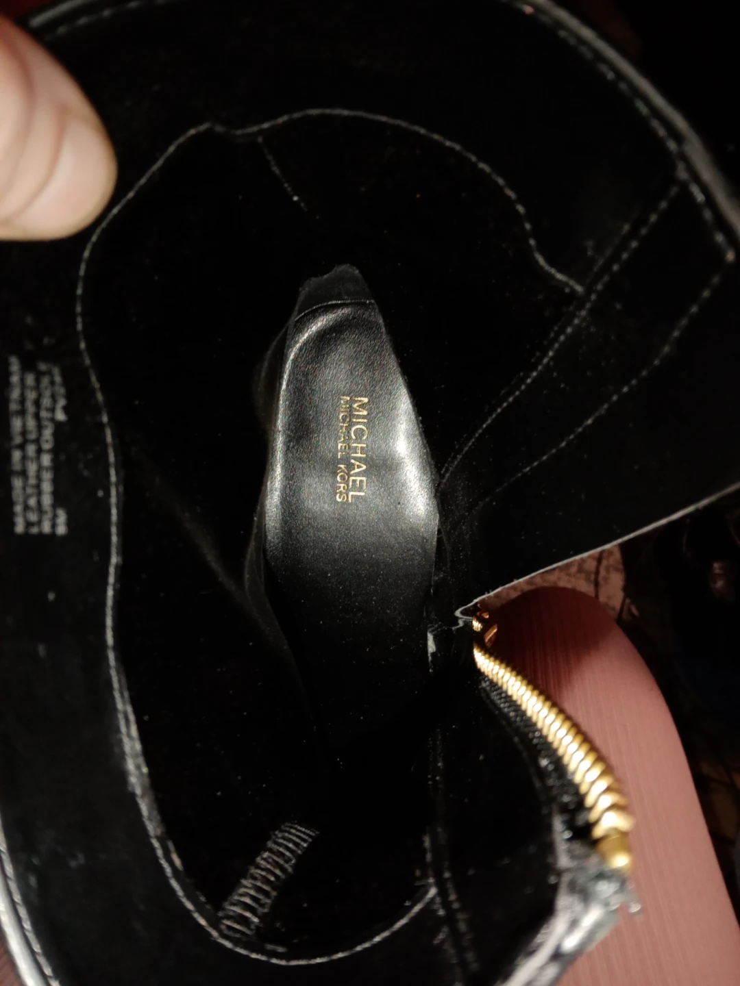 Michael Kors Black Leather Ankle Boots Size 9 - photo 3