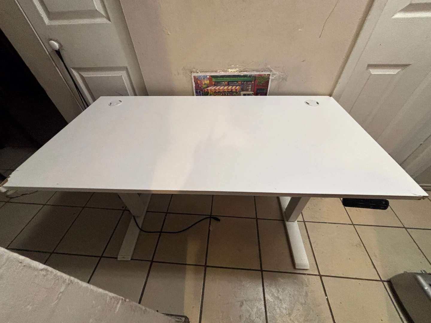 White Adjustable Standing Desk