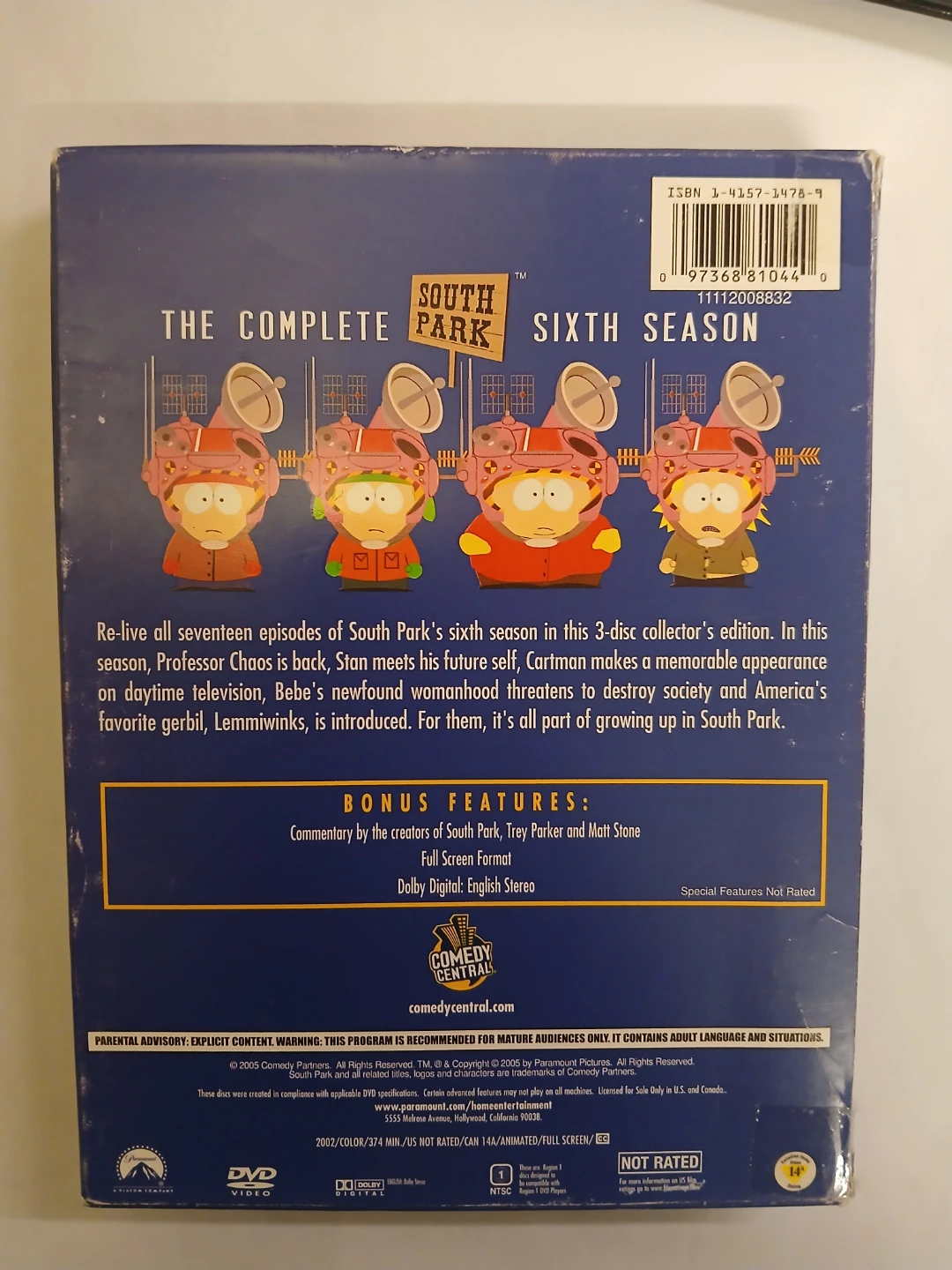 South Park The Complete Sixth Season DVD Set - photo 2