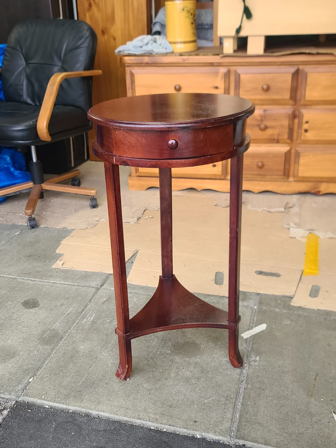 Small Wooden Side Table with Drawer