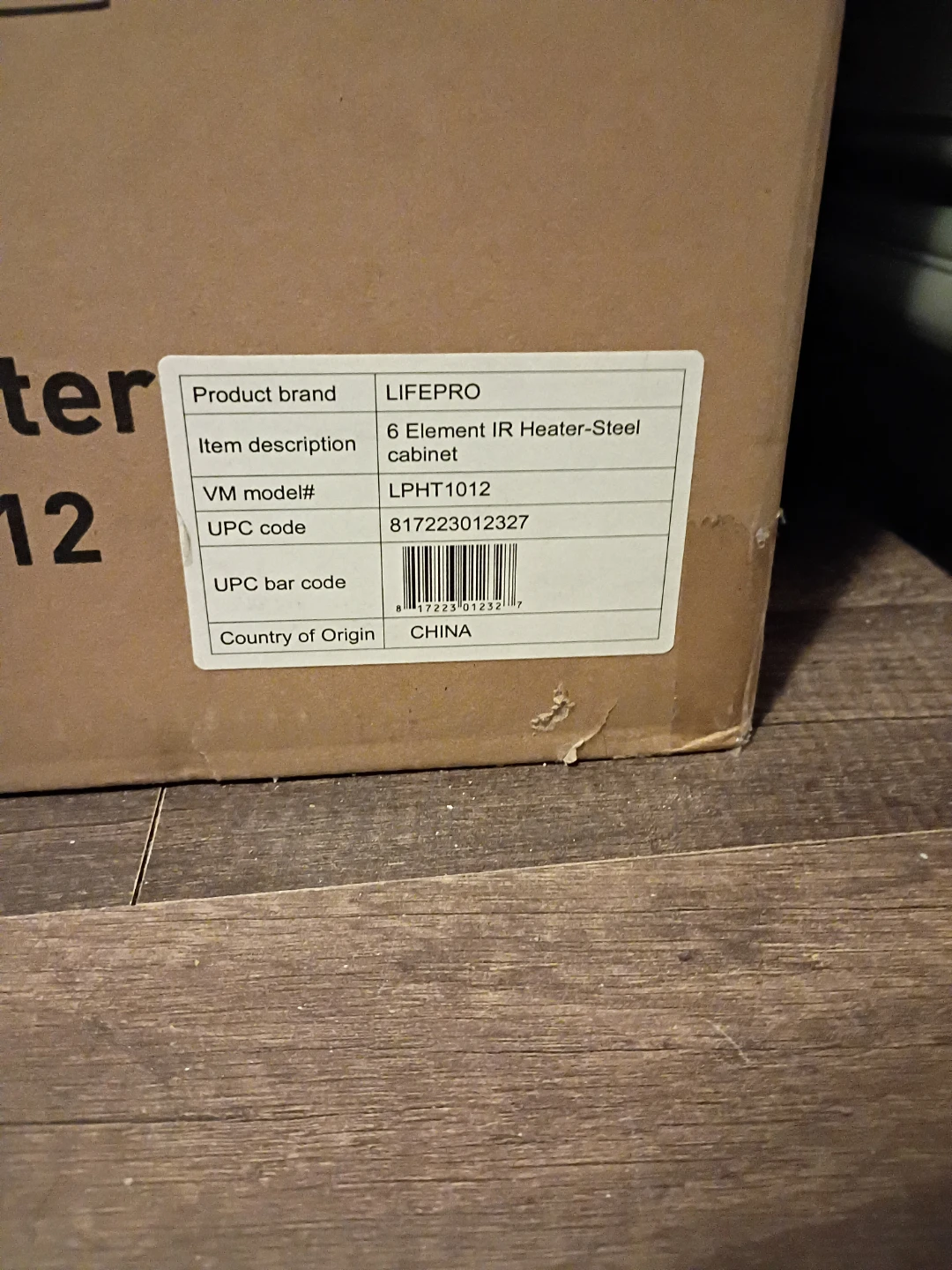 NEW LIFEPRO Infrared Quartz Heater LPHT1012 - photo 4