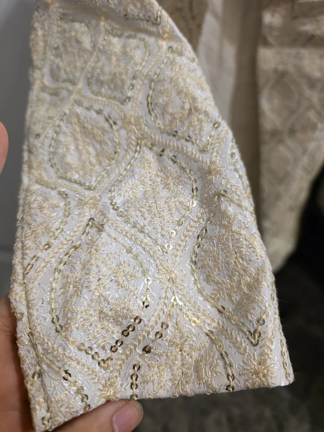 Cream Embroidered Jacket with Sequins for boys 2 to 4 - photo 4