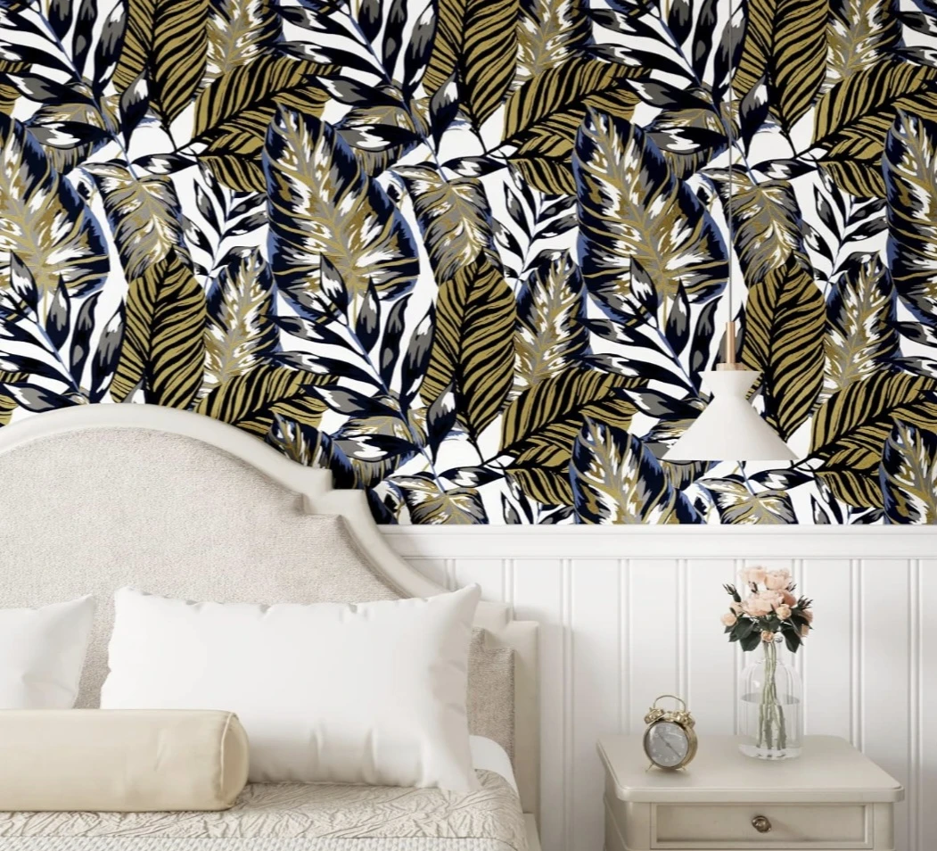 Tropical Leaf Design Peel & Stick Wallpaper 17.5"x78.7" - photo 2