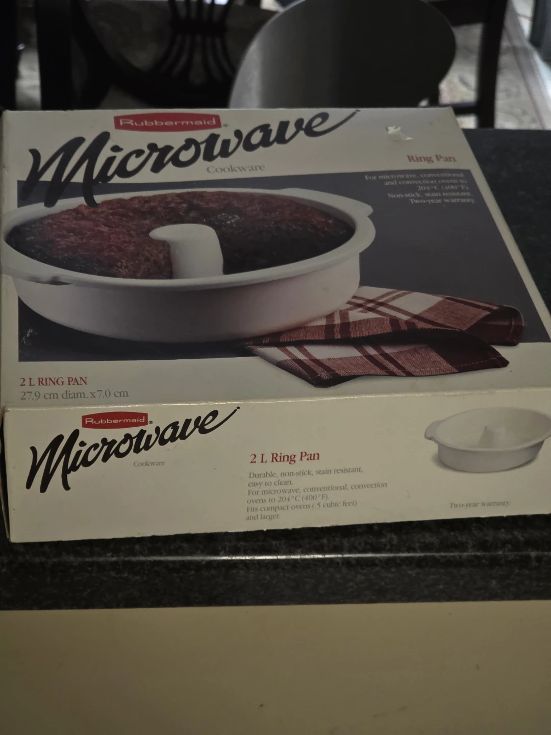 Vintage Rubbermaid Microwave Cookware 2 L Ring Pan