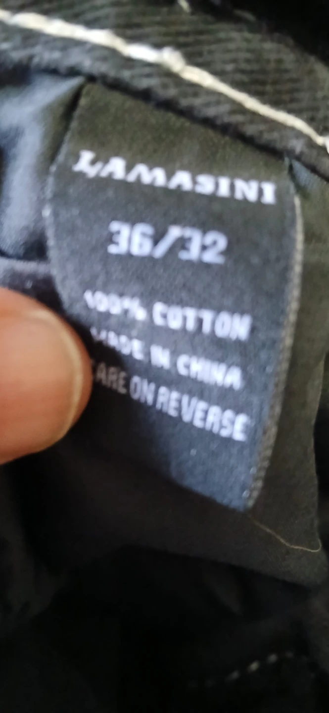Lamasini Jeans Black with White Stitching - photo 5