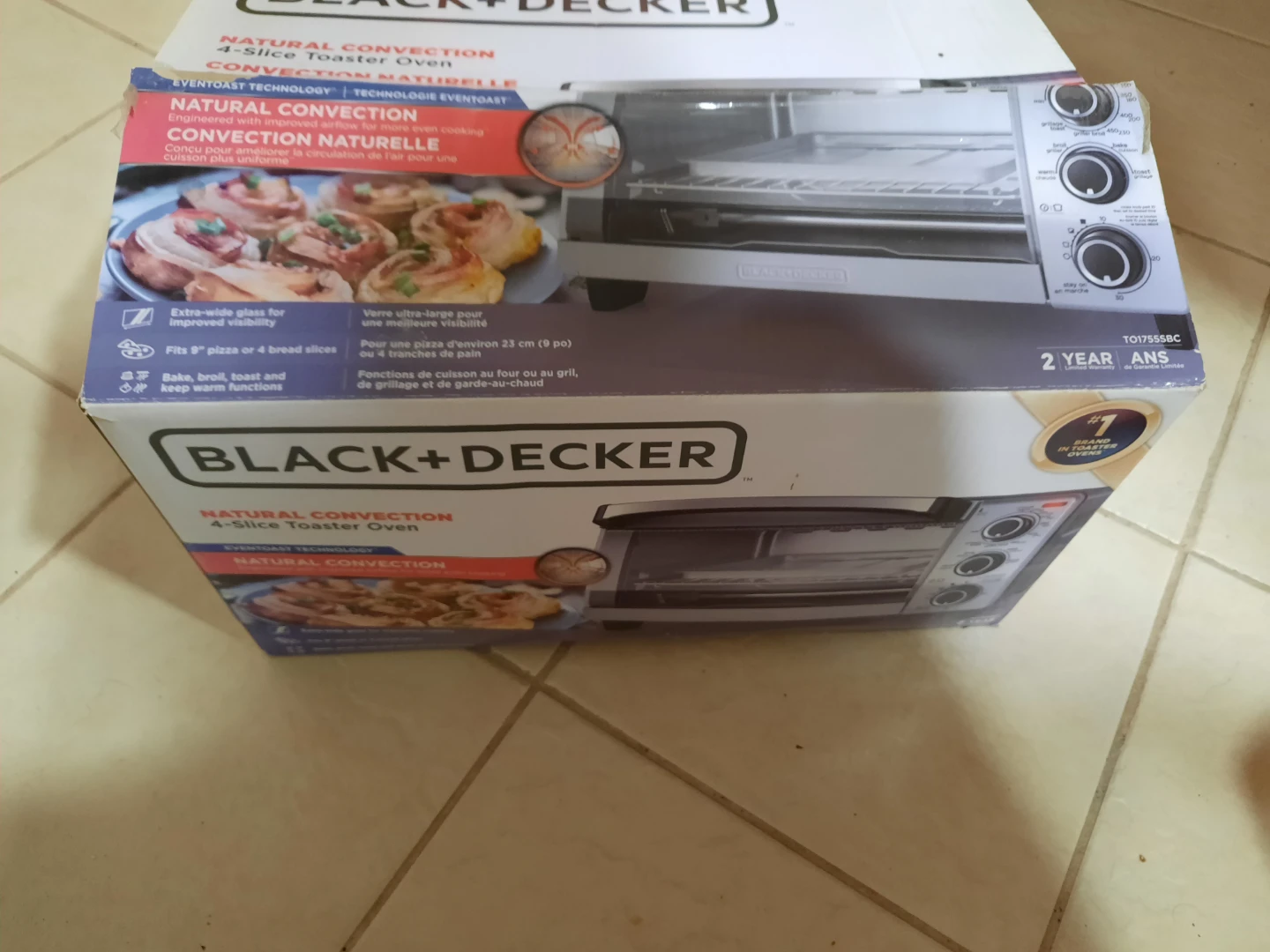 BLACK+DECKER 4-Slice Natural Convection Toaster Oven