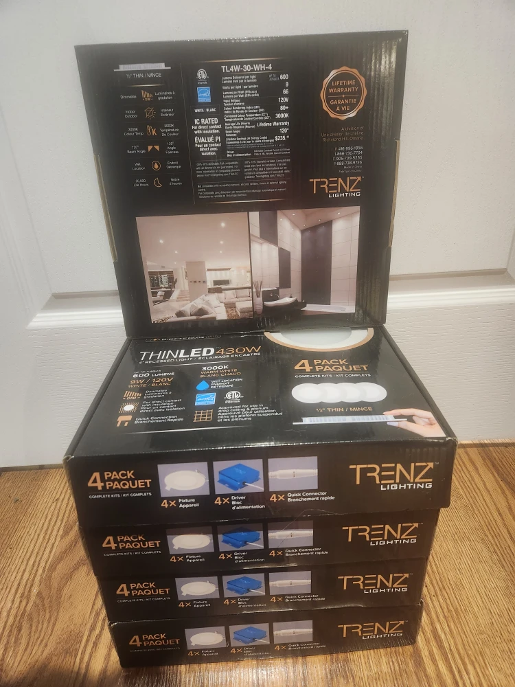 Trenz Lighting THINLED 430W Recessed LED Light (4 Pack) 🧡 - photo 2