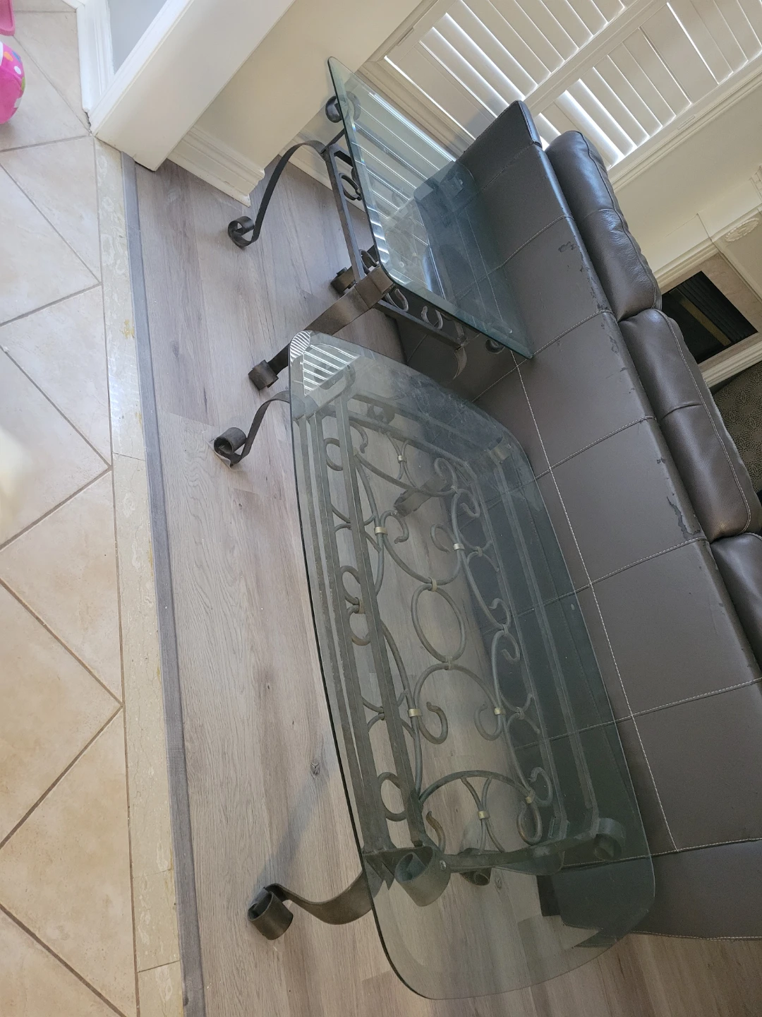 Glass Top Coffee Table and End Table Set