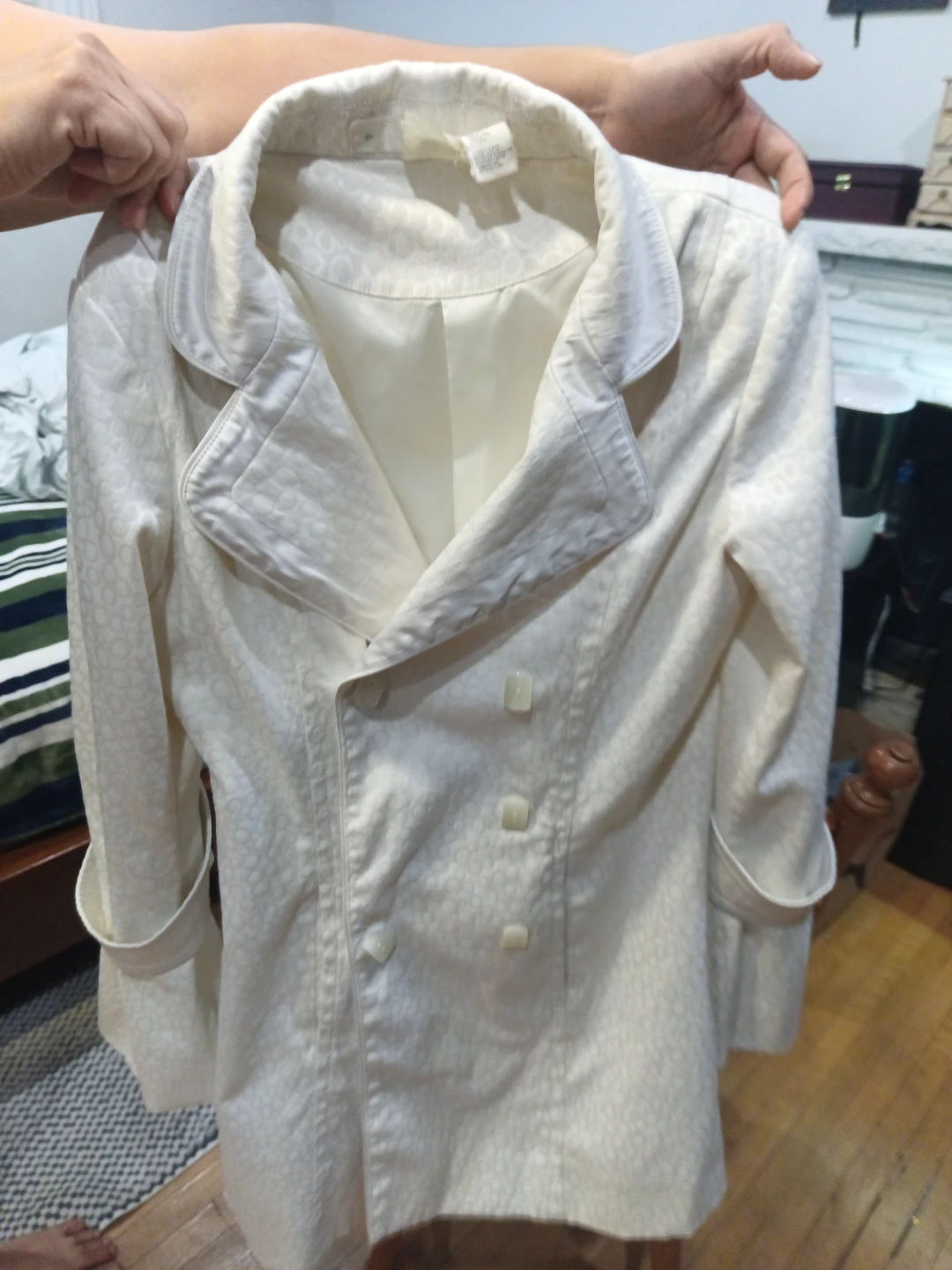Nicole Benisti White Textured Blazer - Size S - photo 4
