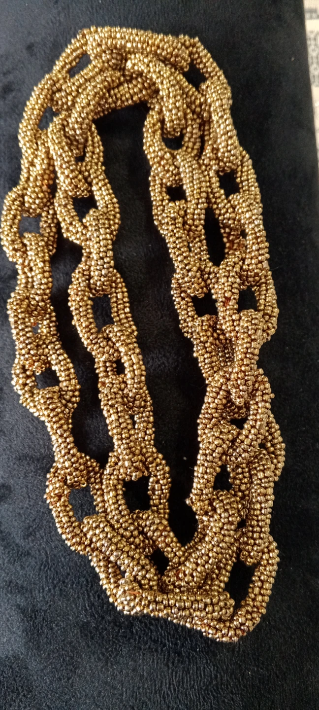 Gold Beaded Necklace - photo 4