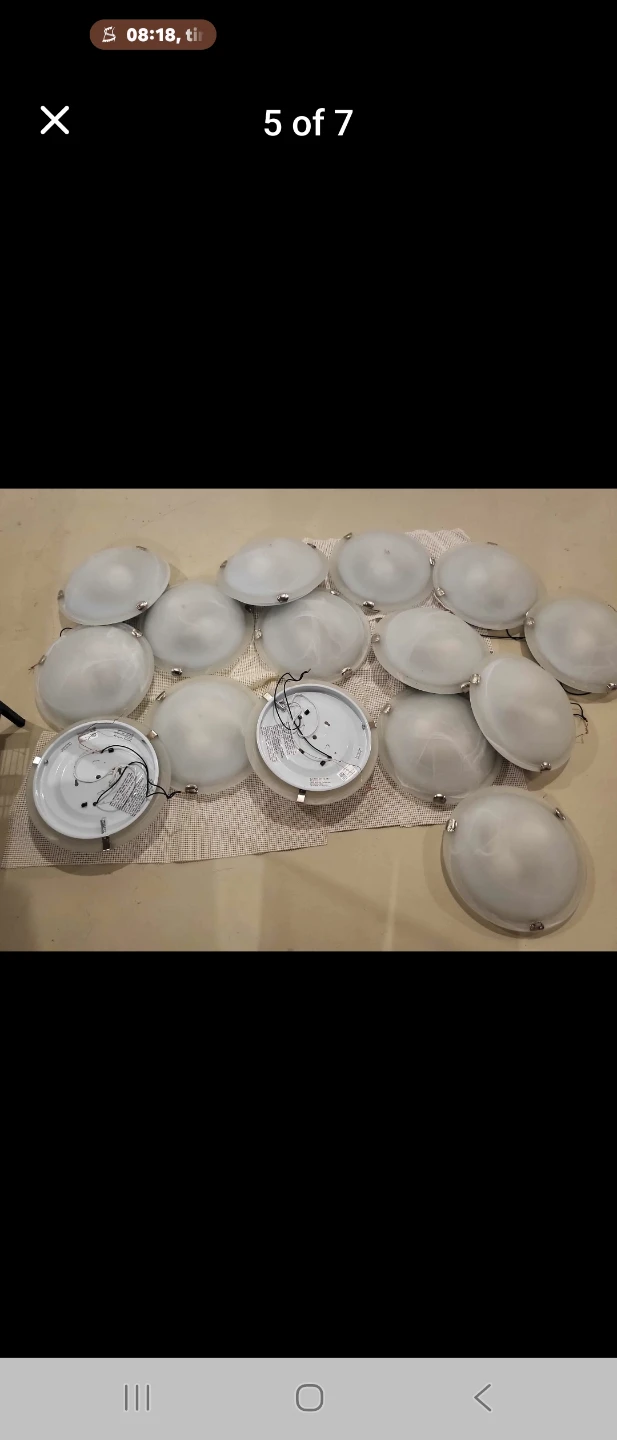 15 Flush Mount Ceiling Lights with LED bulbs - Model A3012-BN