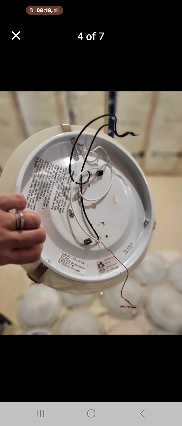 15 Flush Mount Ceiling Lights with LED bulbs - Model A3012-BN - photo 2