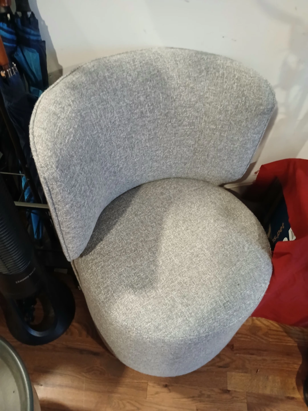 Grey Upholstered Accent Chair