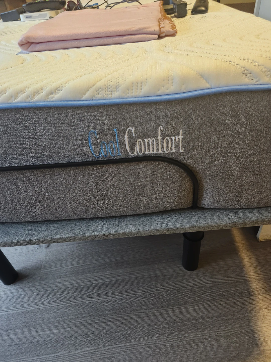 Cool Comfort Mattress with bed frame.