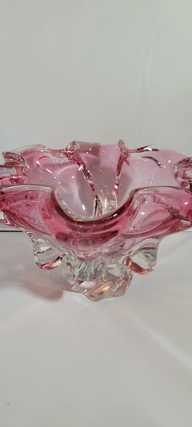 Pink Swirl Glass Art Bowl - photo 2