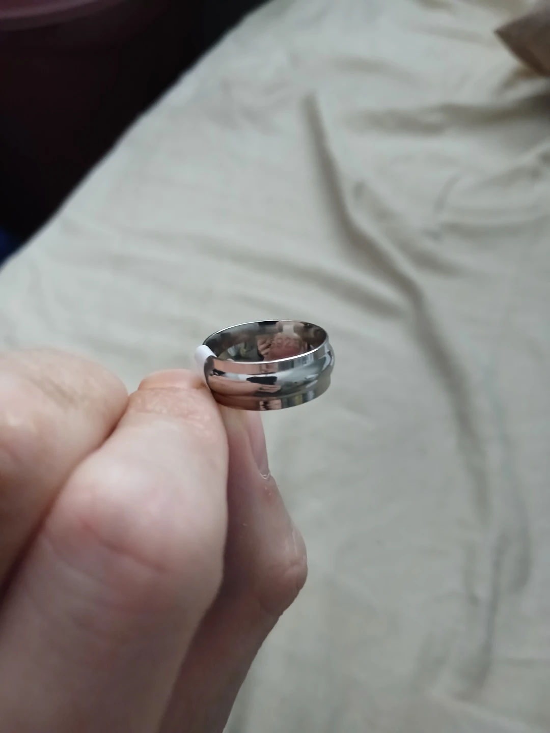 925 Silver Ring With Convex Design - photo 4