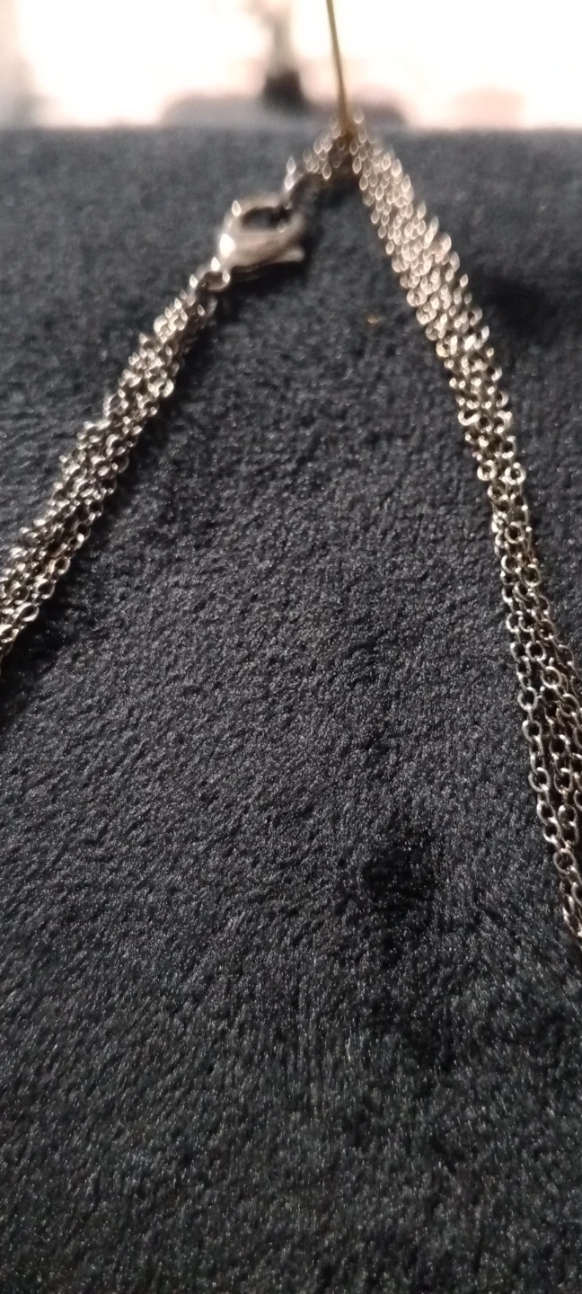 Vintage 🔥 Silver Tone Layered Beaded Necklace - photo 3