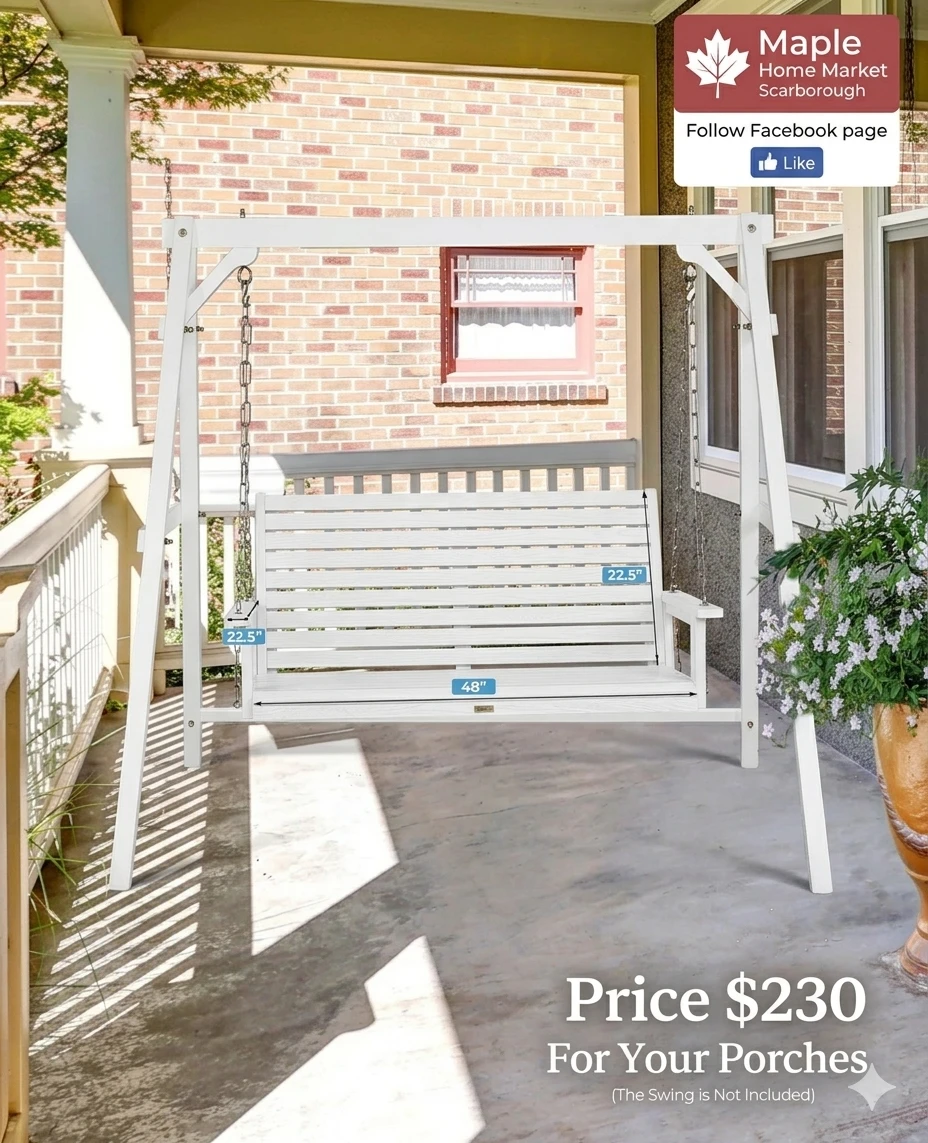 Brand New->White Porch Swing Frame