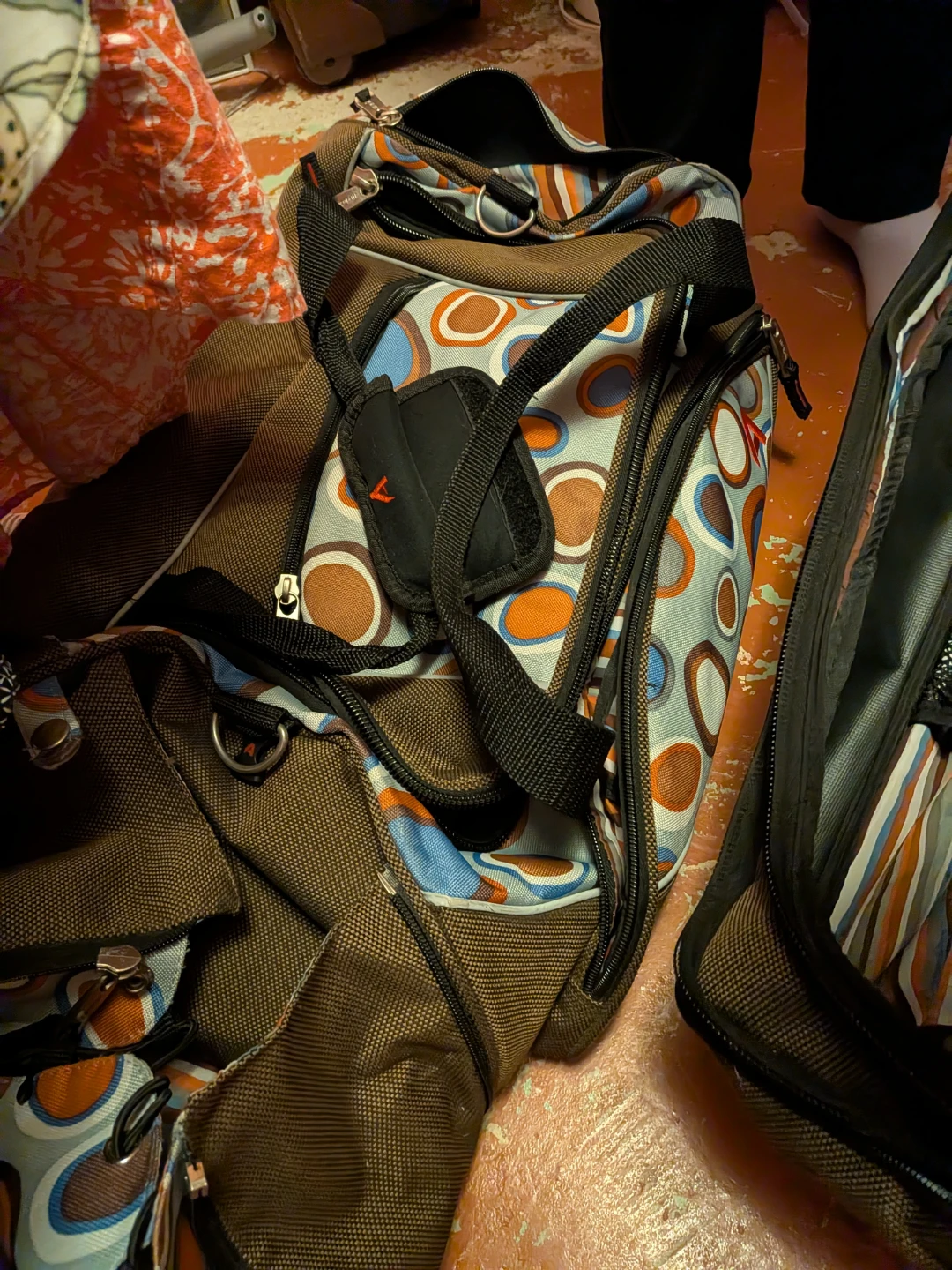 Brown Rolling Suitcase carry on