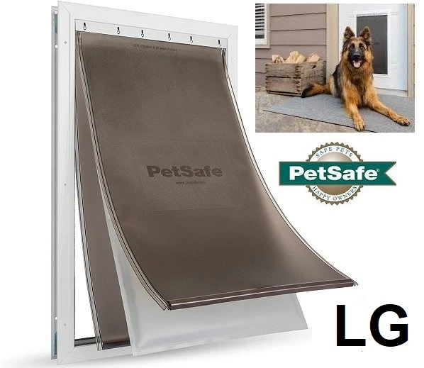 LARGE-PetSafe Extreme Weather Dog and Cat Door - Aluminum Frame