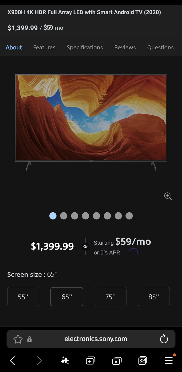 SONY 65" X900H TV - photo 4