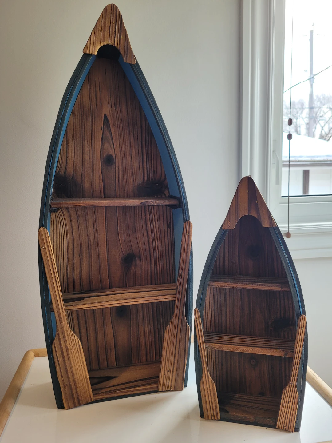 Deco wooden shelf boats - photo 2