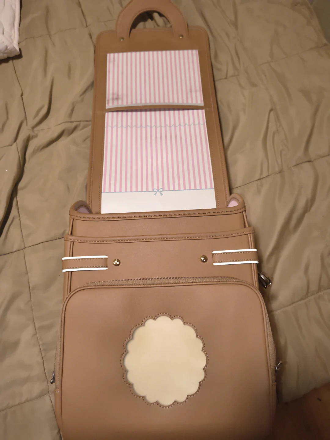 Private Label Backpack - Tan/Pink Stripe - photo 2
