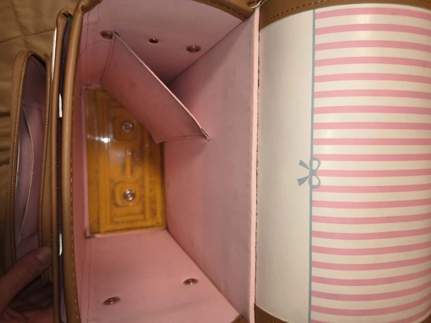 Private Label Backpack - Tan/Pink Stripe - photo 3