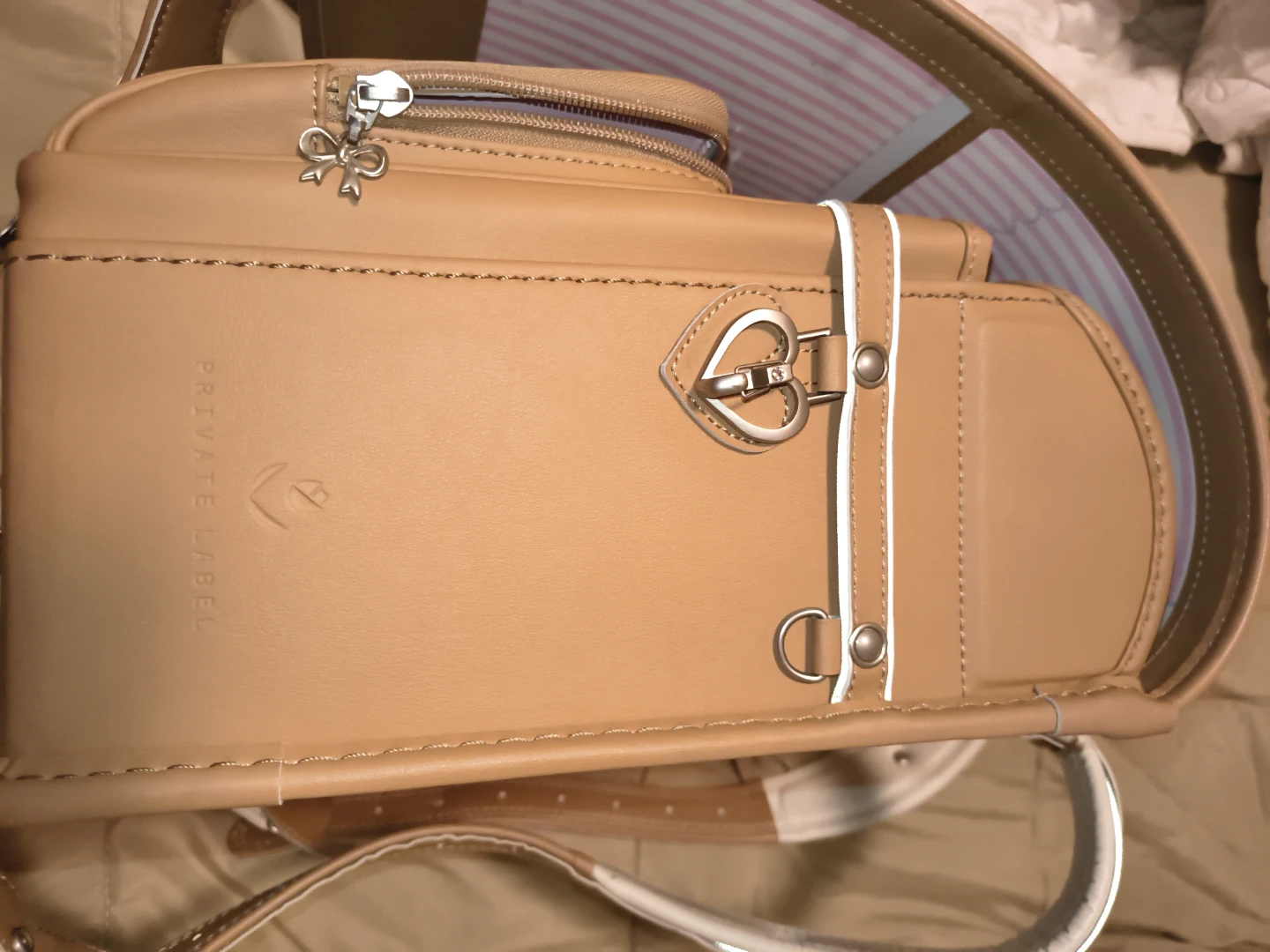 Private Label Backpack - Tan/Pink Stripe - photo 4