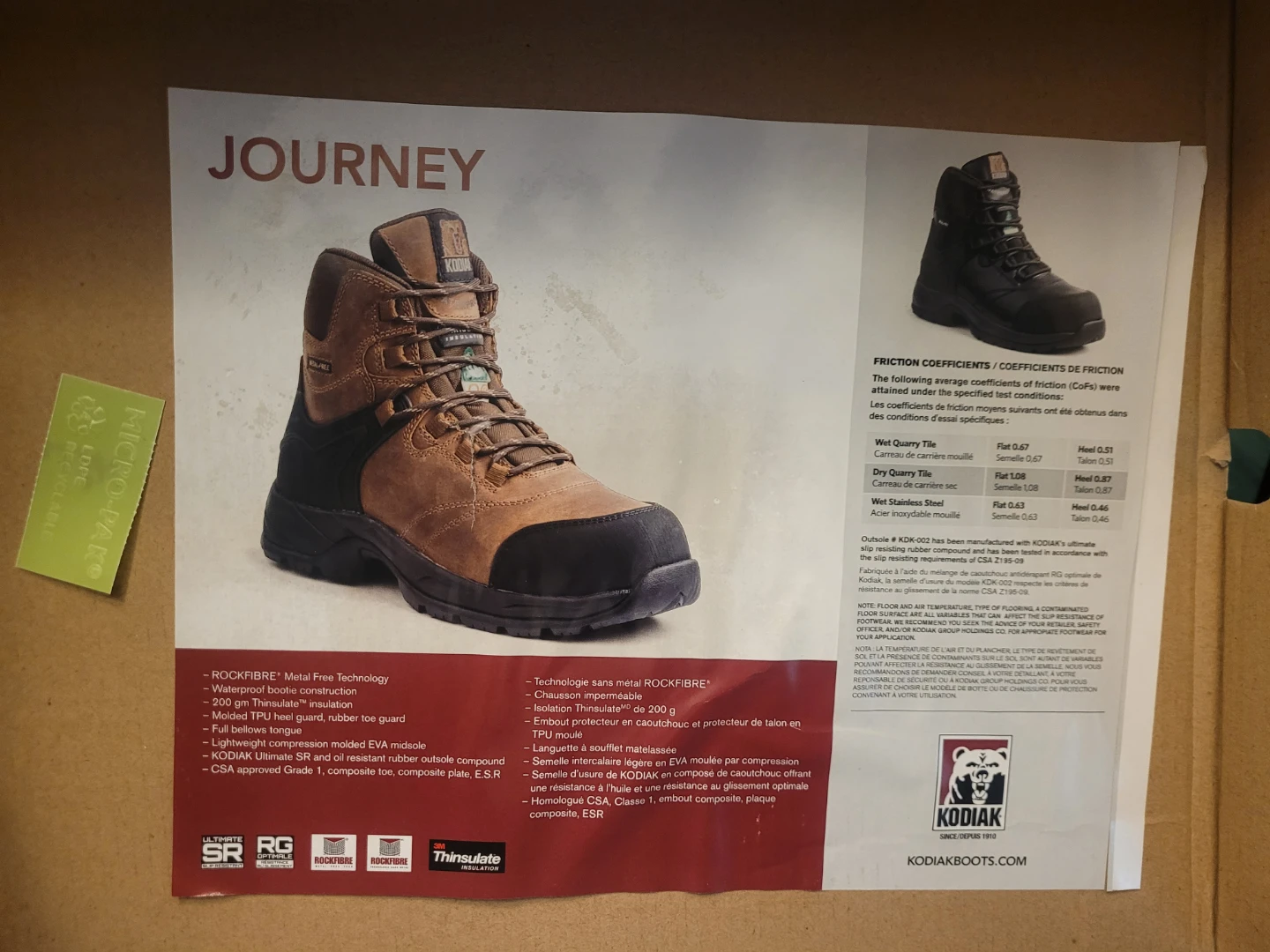 Kodiak Men's Journey Composite Toe Waterproof Work Boots Size 10 - photo 5