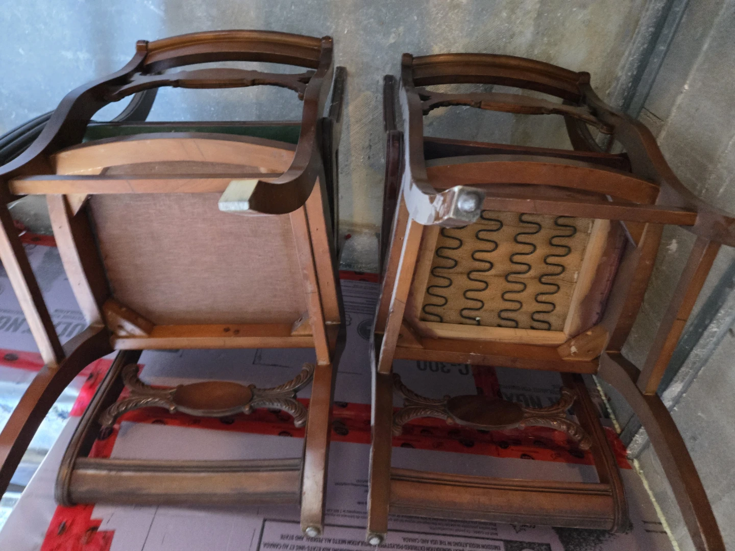 Set of 6 Dining Chairs with Floral Needlepoint Seats - photo 4