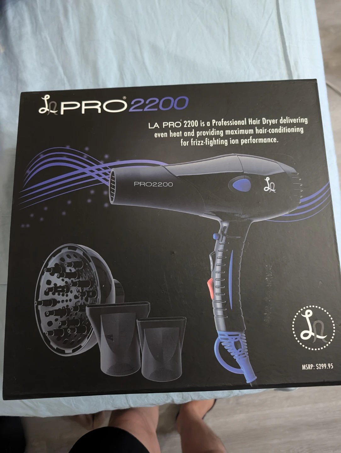 LA PRO 2200 Professional Hair Dryer with Accessories