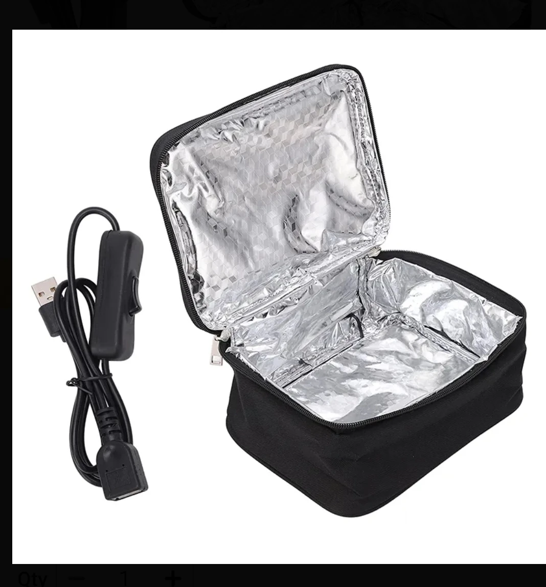 Lunch Box Heater Insulating Bag, Power Bank or USB Charger