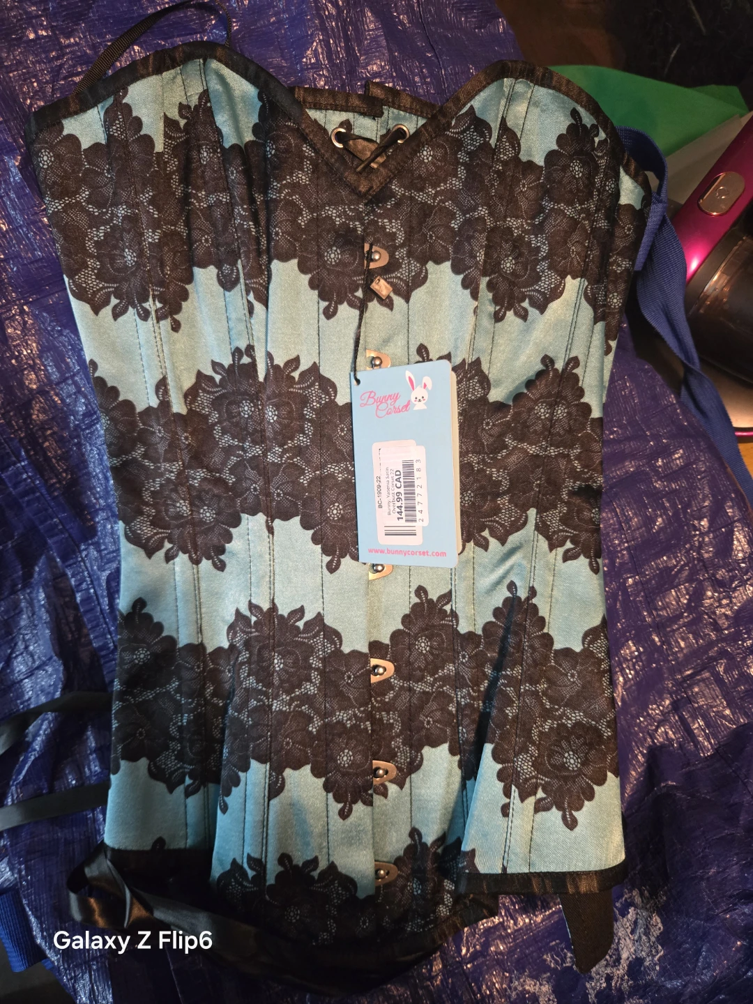 Bunny Corset Yasemia Satin Overbust Corset Size 22