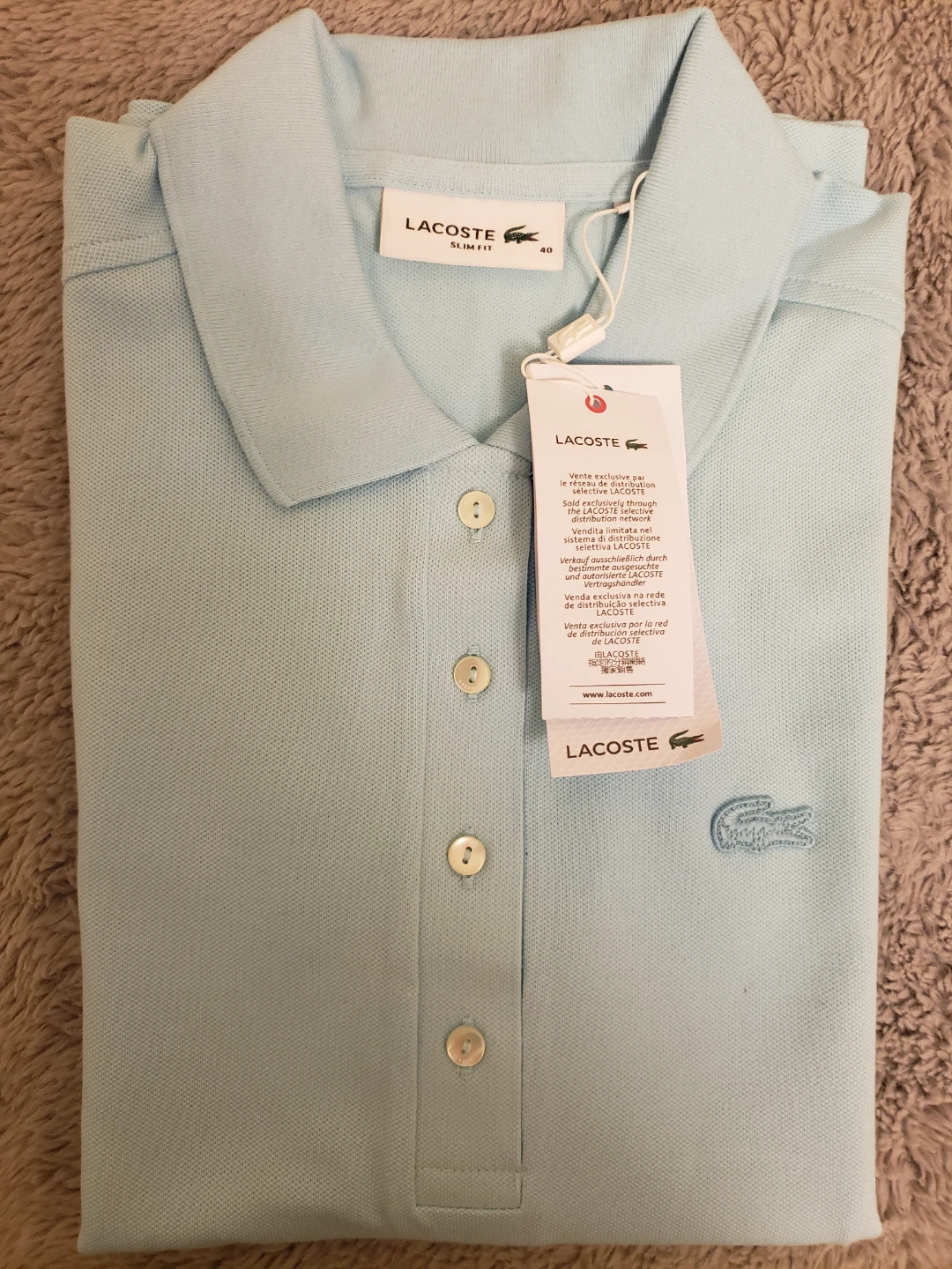 Lacoste Slim Fit Polo Shirt - Light Blue