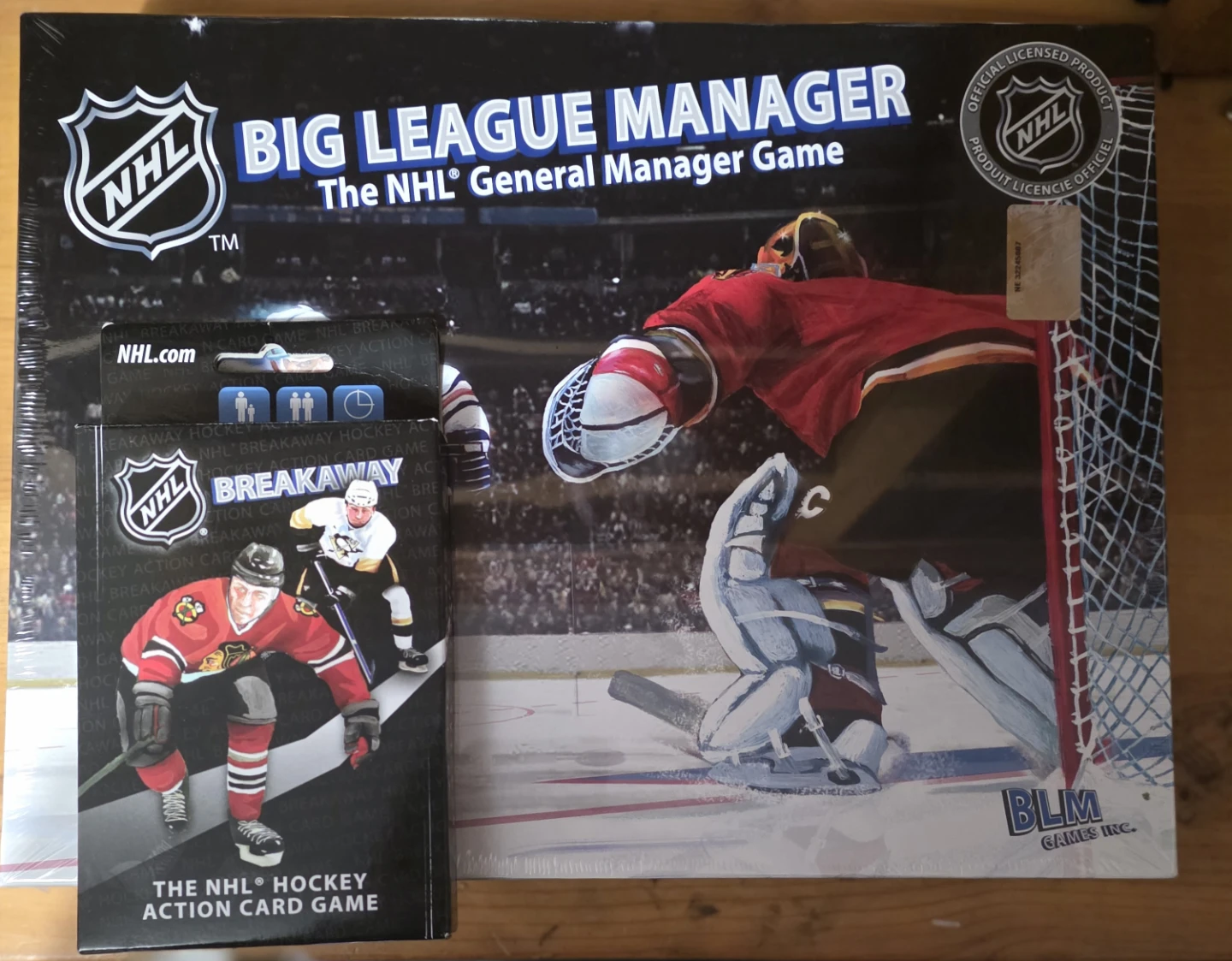 NHL Big League Manager & NHL Breakaway Hockey Action Card Game