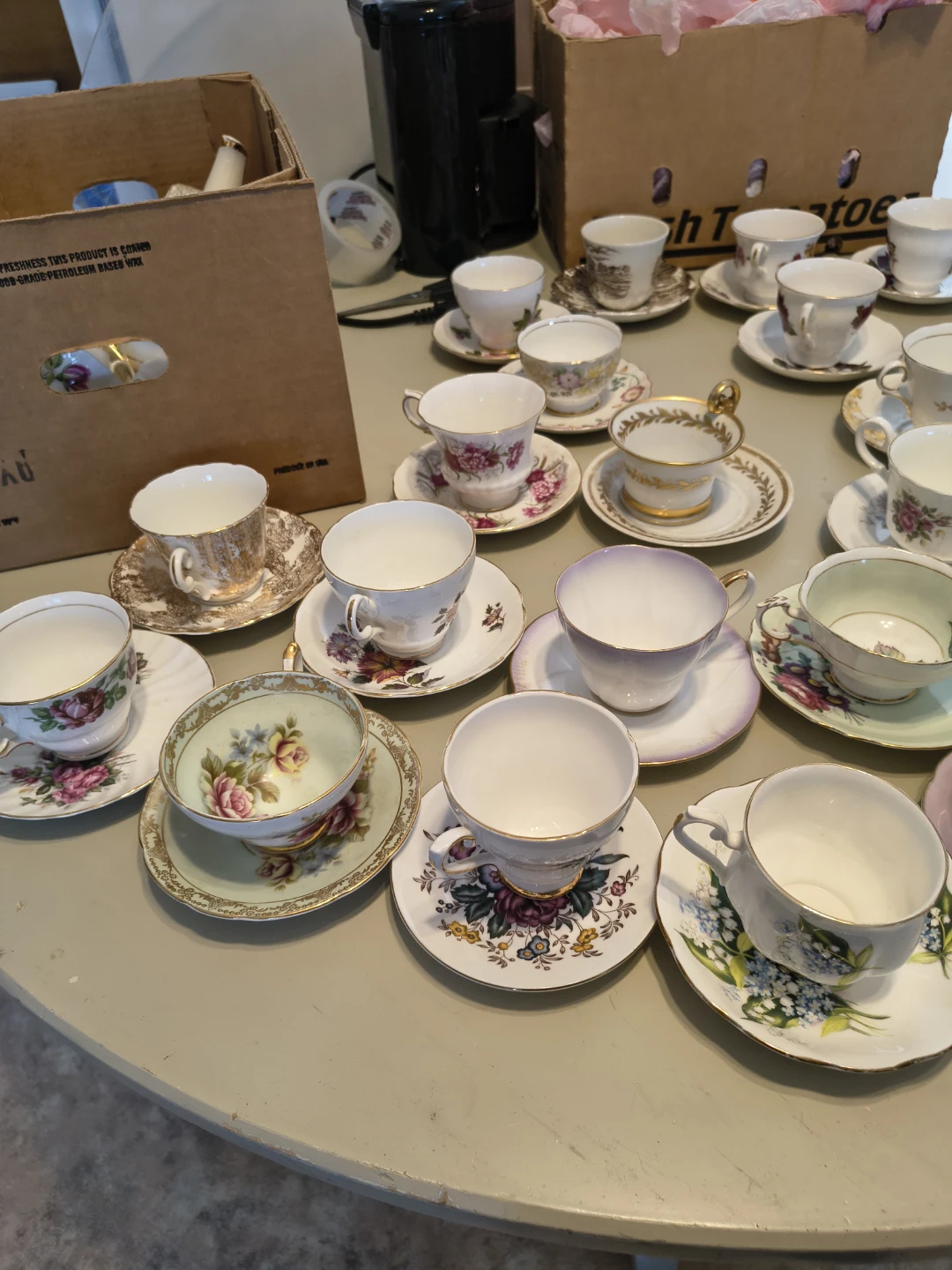 Vintage Floral Teacup and Saucer Set