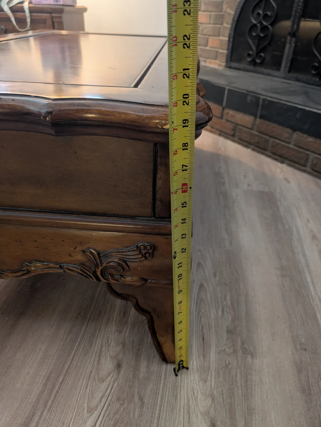 Large wooden Coffee Table with Drawers - photo 5