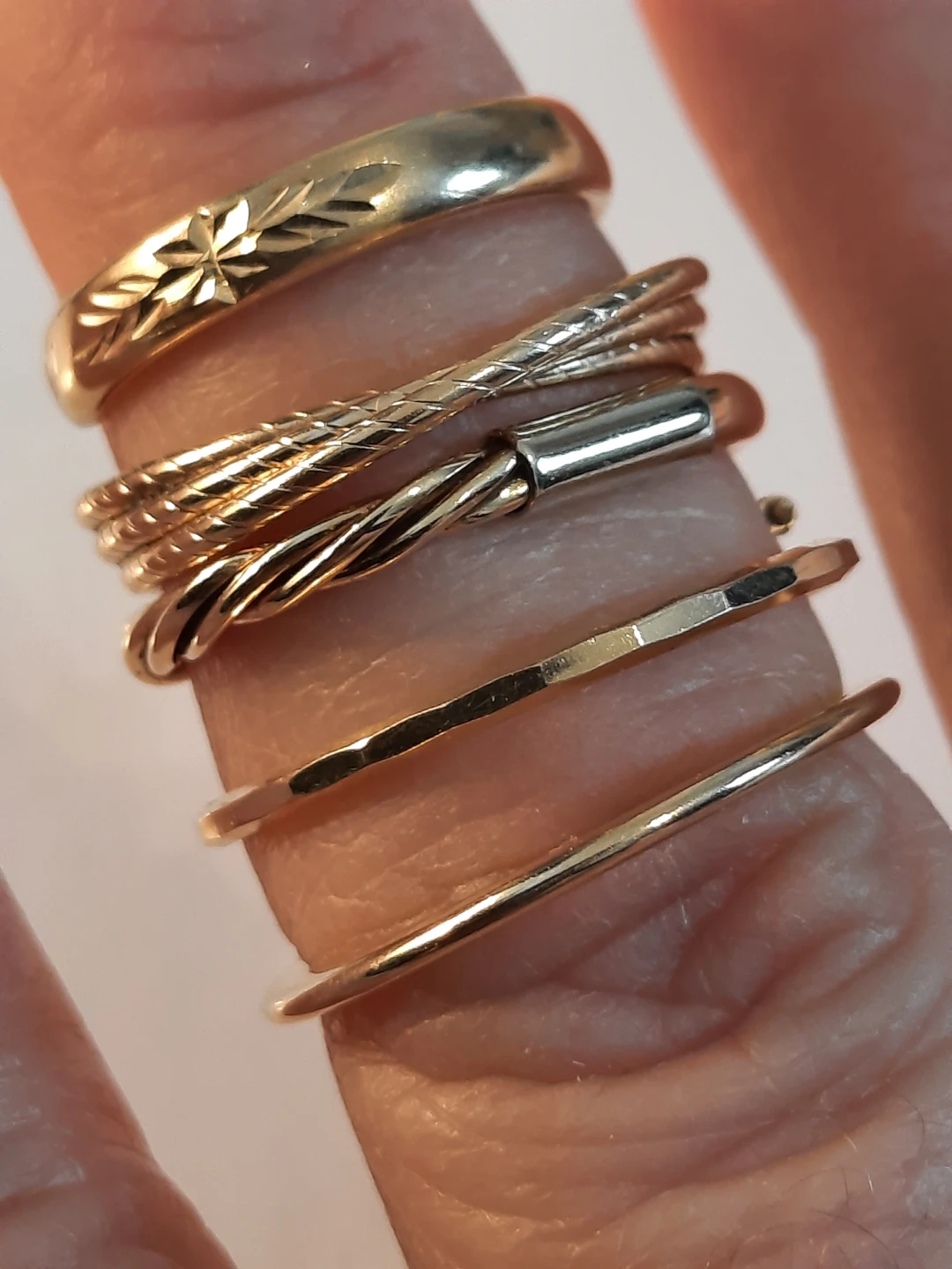 Solid gold rings