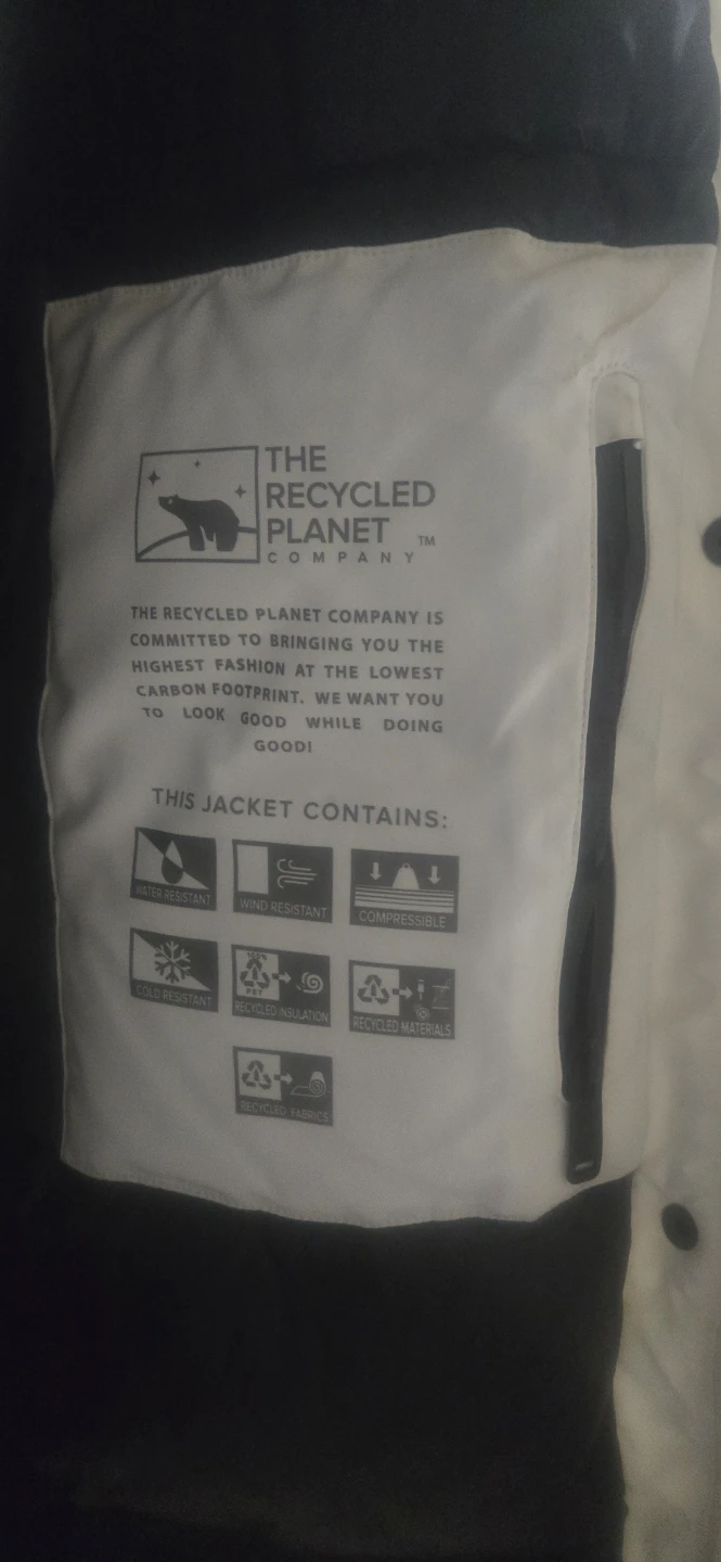 The Recycled Planet Company White Winter Jacket - photo 2