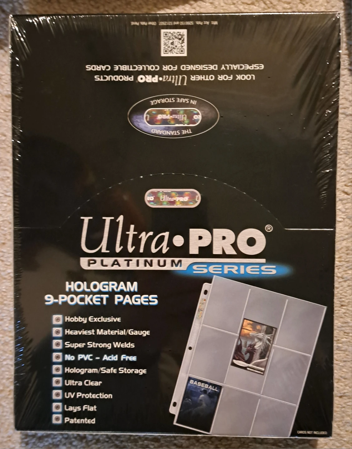 Hockey card 9 pocket sleeves, top loaders