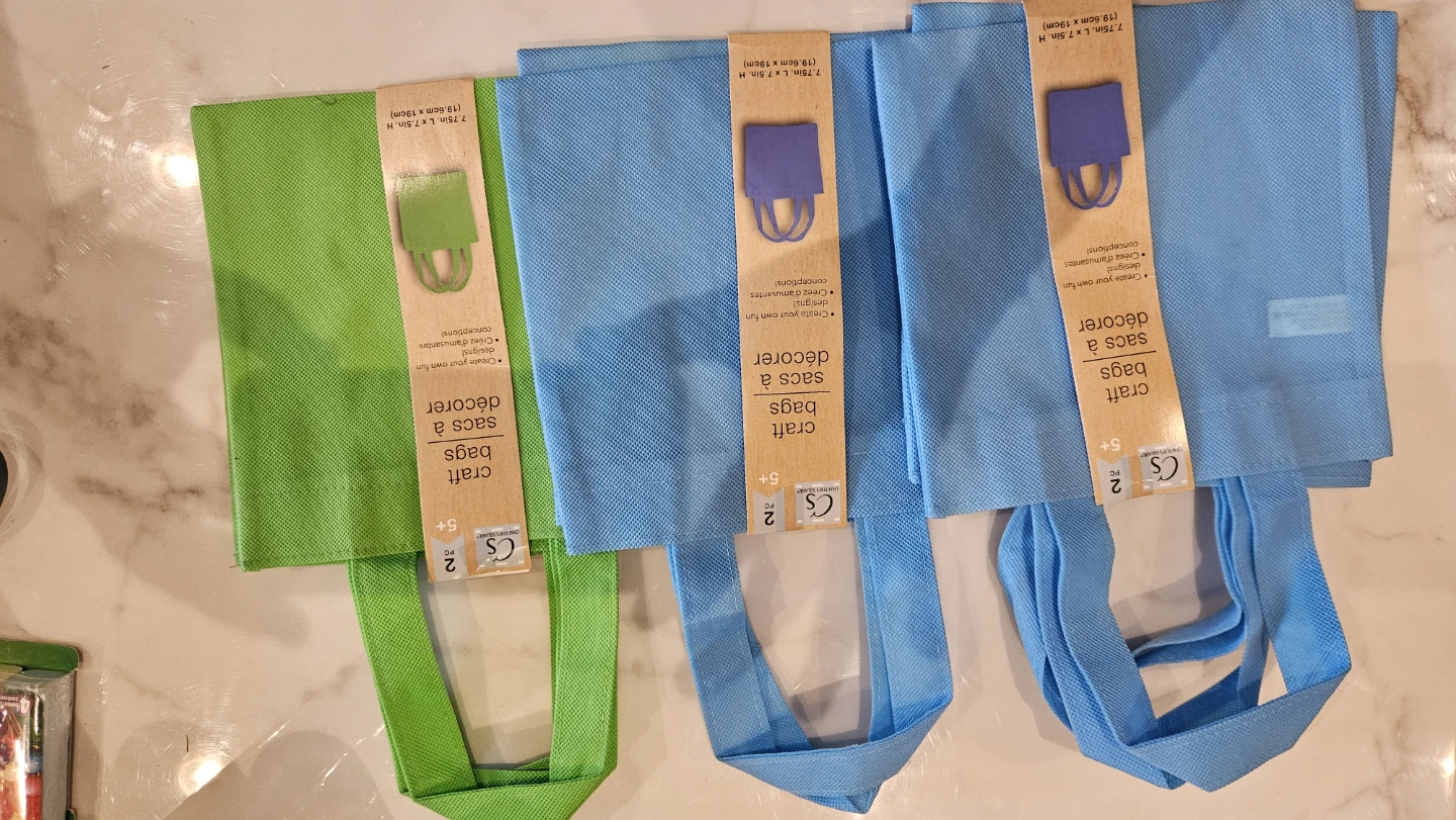 Craft Bags - Green and Blue