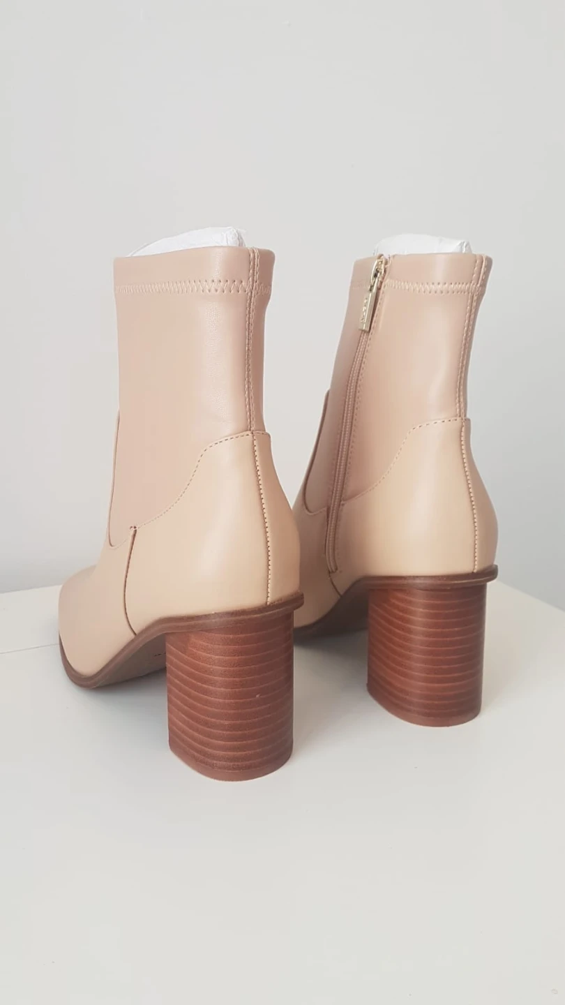ALDO New Beige Block Heel Ankle Boots Size US 7.5 - photo 3