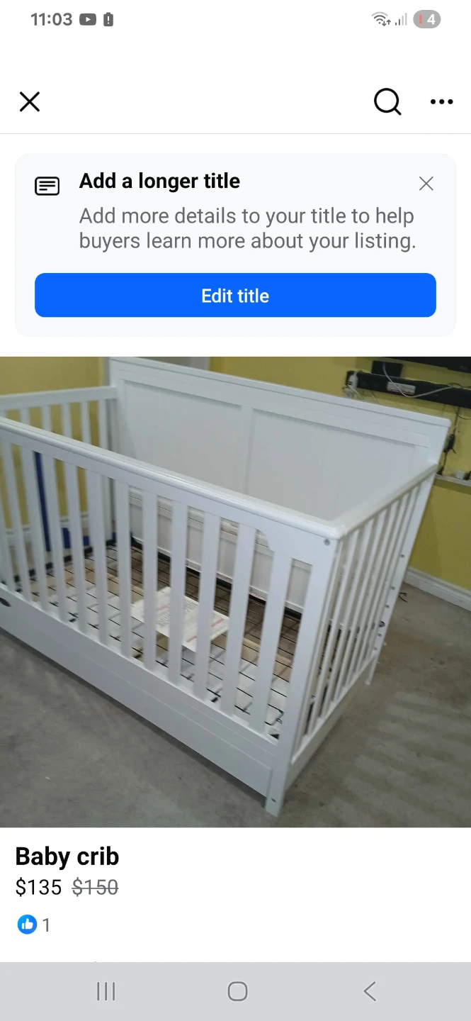 White Baby Crib