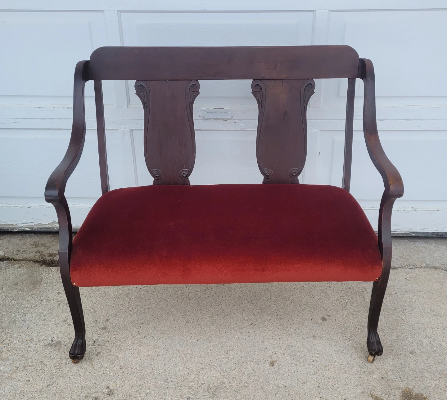 Antique Upholstered Bench