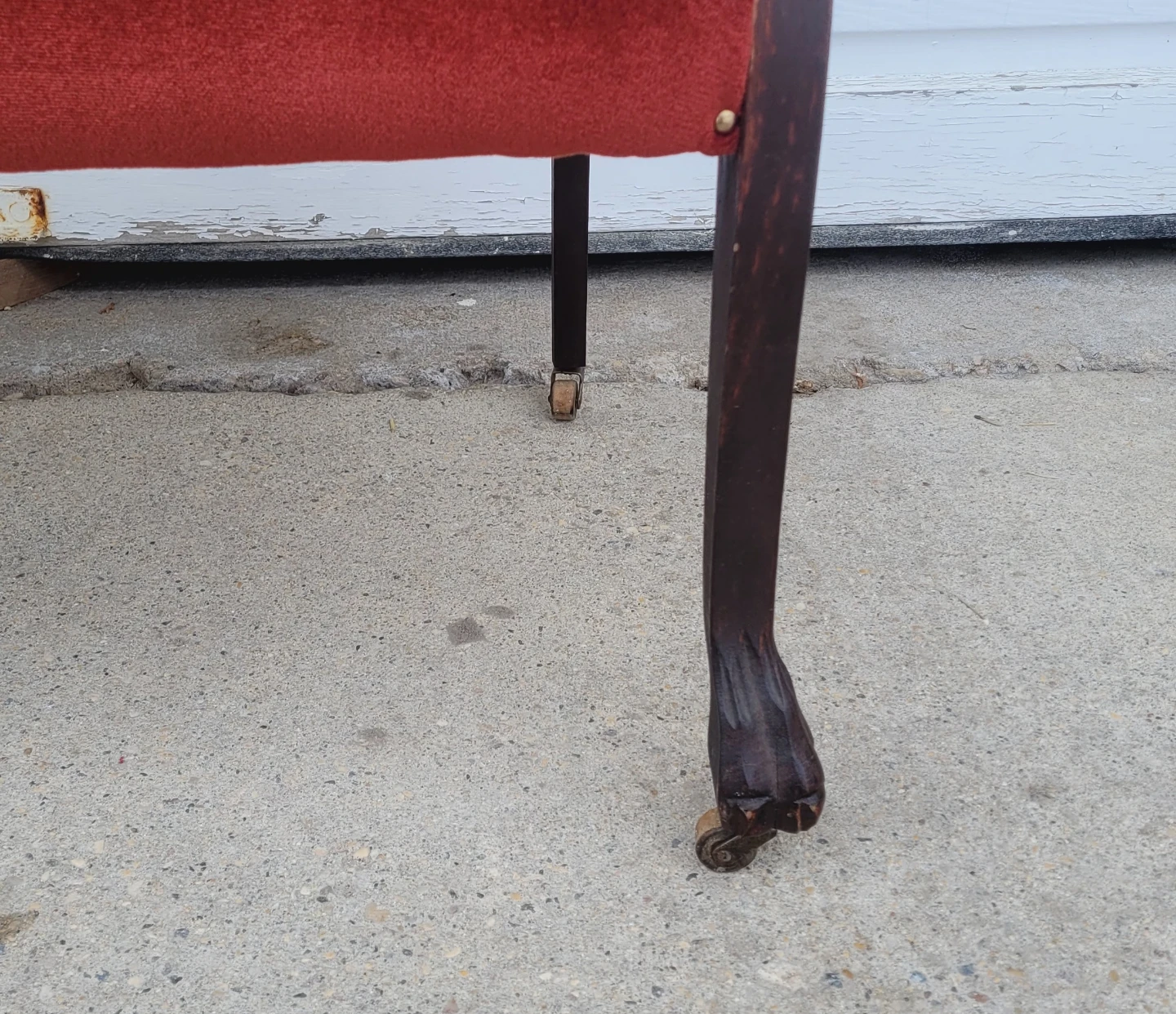 Antique Upholstered Bench - photo 2