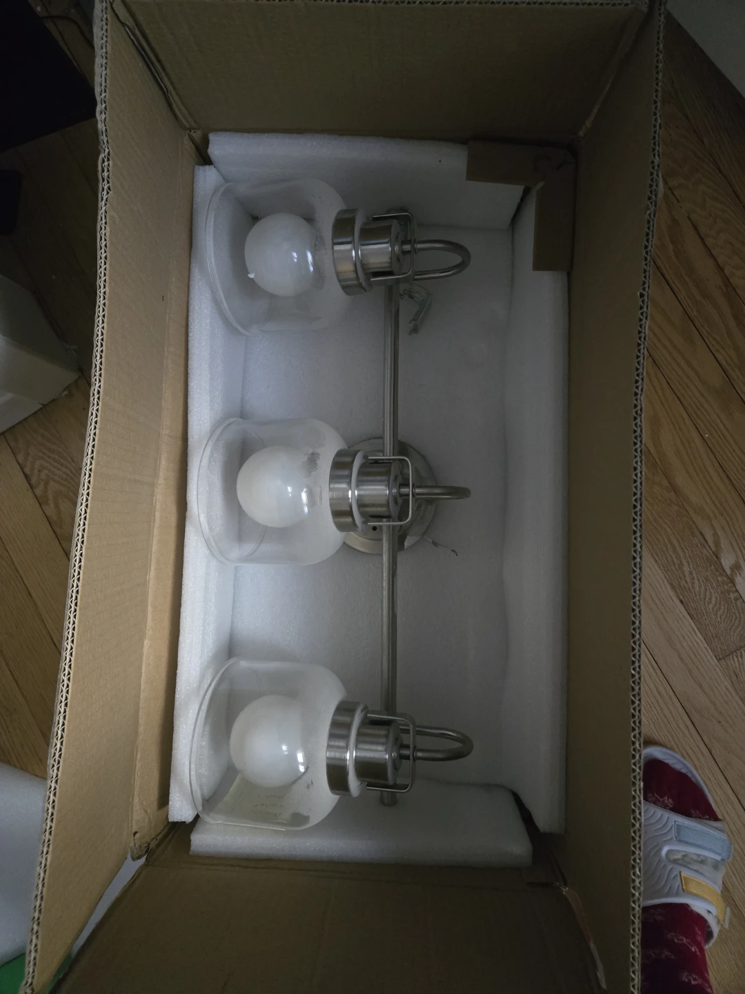 3-Light Vanity Fixture with Glass Shades
