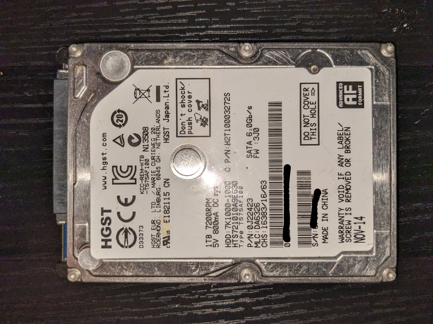 HGST 1TB SATA SSD