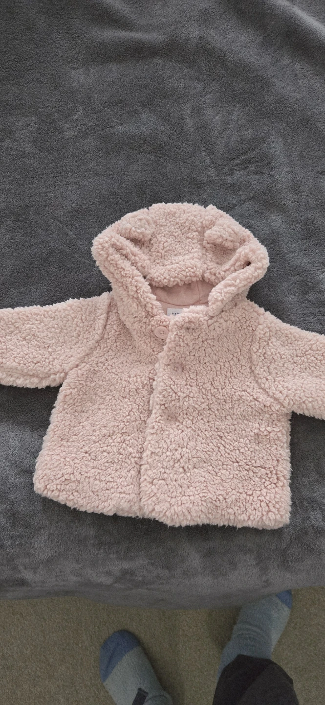 Baby Gap Pink Sherpa Jacket with Hood 0-3 Months - photo 4