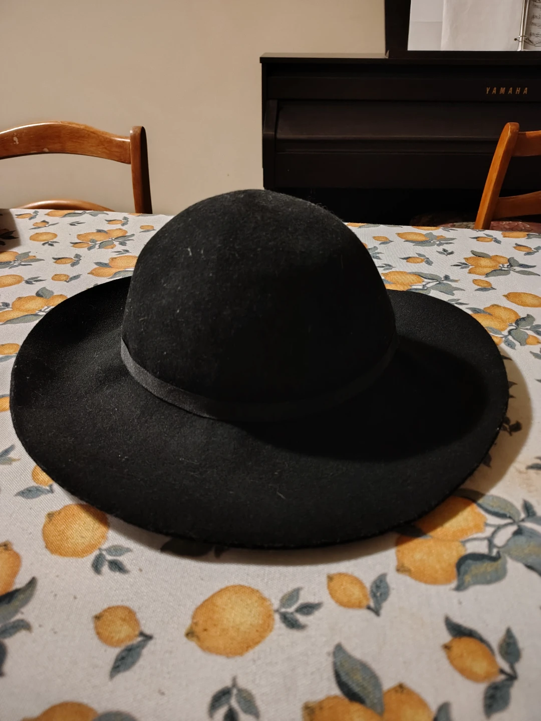 France import Black Wide-Brim Hat wool/felt - photo 2